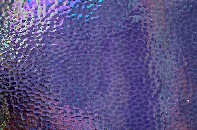 Iridised Sea Glass Medium Purple Hammered